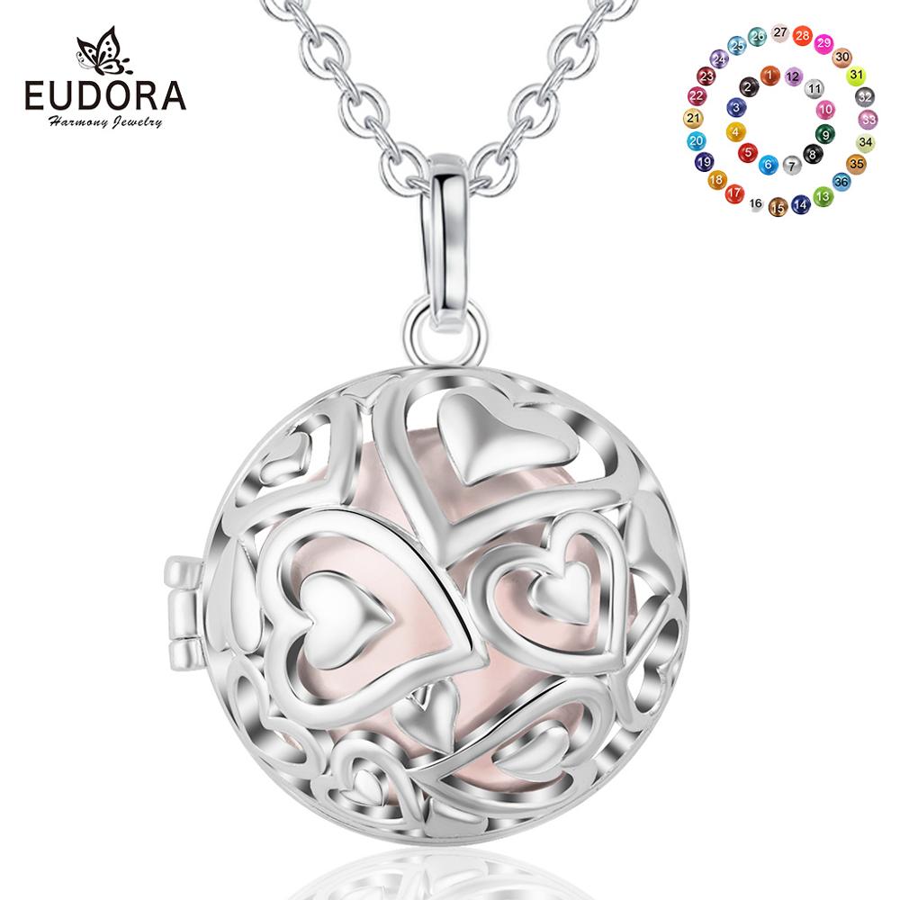 Heart Locket Necklace Photo - Eudora 20mm Harmony Ball จี้สร้อยคอหัวใจรอบ Locket