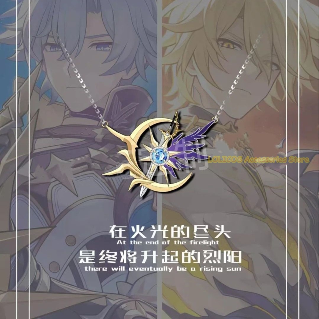 Anime Pendant Necklace - สร้อยคอจี้ตัวละครฟายอน จากเกม Honkai: Star Rail ของตกแต่งคอแบบการ์ตูน
