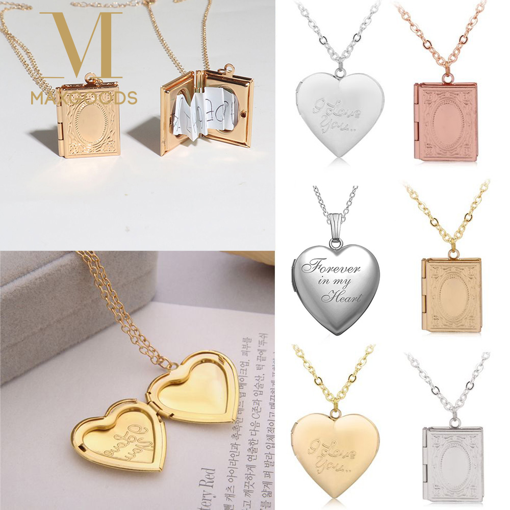 หัวใจใหม่ภาพสร้อยล็อคเก็ต Love - Heart Locket Necklace Photo บทวิจารณ์และราคา