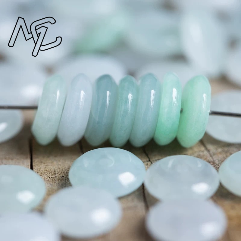 10 ชิ้นหยกขาวธรรมชาติ หยกเขียว - Bracelets บทวิจารณ์และราคา