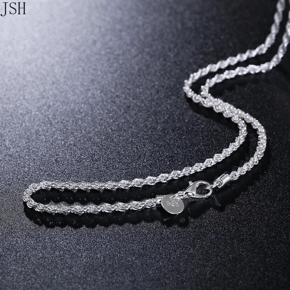 40-60 ซม.ขายส่ง 925 เงินสเตอร์ - 925 Sterling Silver Chain Necklace Men บทวิจารณ์และราคา