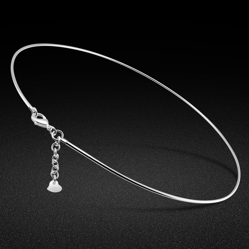 Kpop 925 เงินสเตอร์ลิงสร้อยคอC - 925 Sterling Silver Chain Necklace Men บทวิจารณ์และราคา