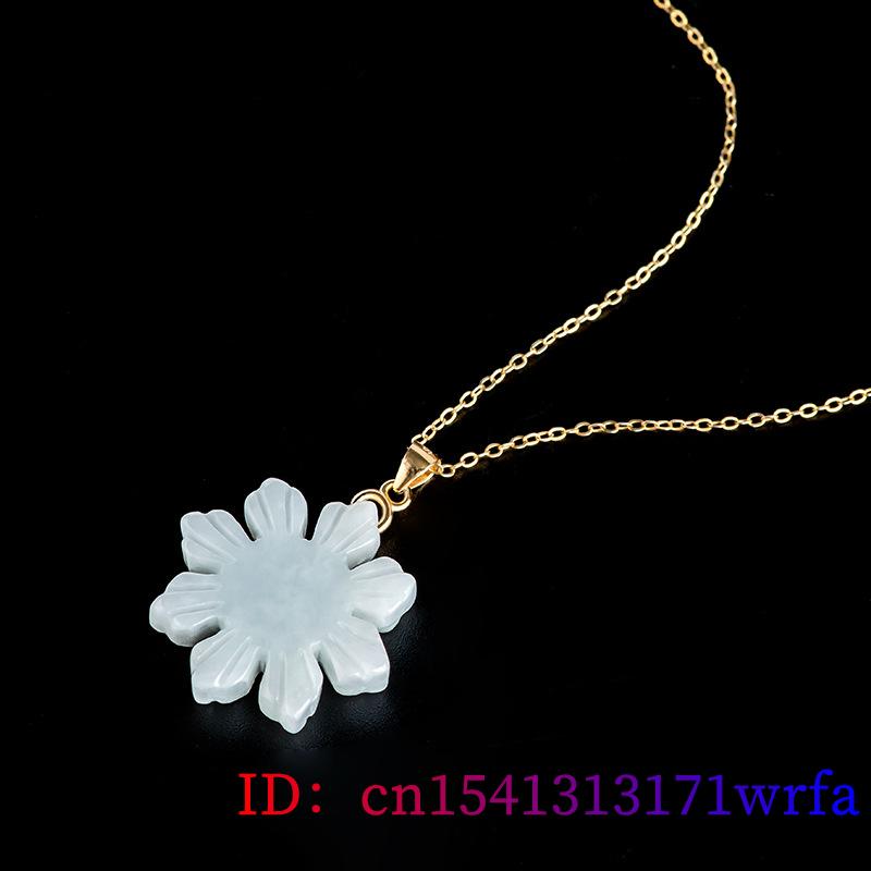 สร้อยคอจี้ดอกทานตะวันหยกพม่าแท - Necklaces บทวิจารณ์และราคา