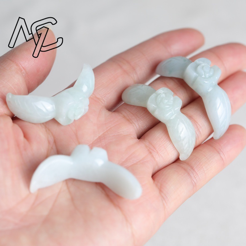 2PC สีขาวธรรมชาติหยกหยกโรสสร้อ - Bracelets บทวิจารณ์และราคา