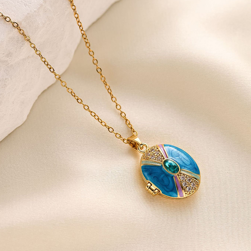 สร้อยคอจี้กรอบรูปหัวใจรูปไข่เป - Heart Locket Necklace Photo บทวิจารณ์และราคา