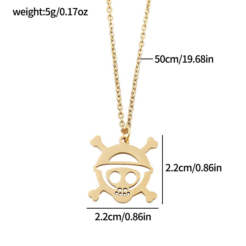สร้อยคอจี้โลหะรูปหัวกะโหลกสไตล - Anime Pendant Necklace บทวิจารณ์และราคา