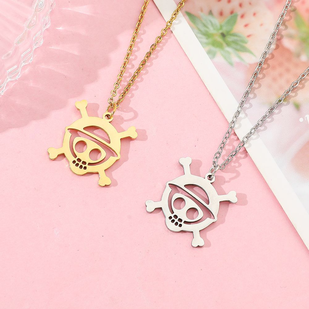 สร้อยคอจี้โลหะรูปหัวกะโหลกสไตล - Anime Pendant Necklace บทวิจารณ์และราคา