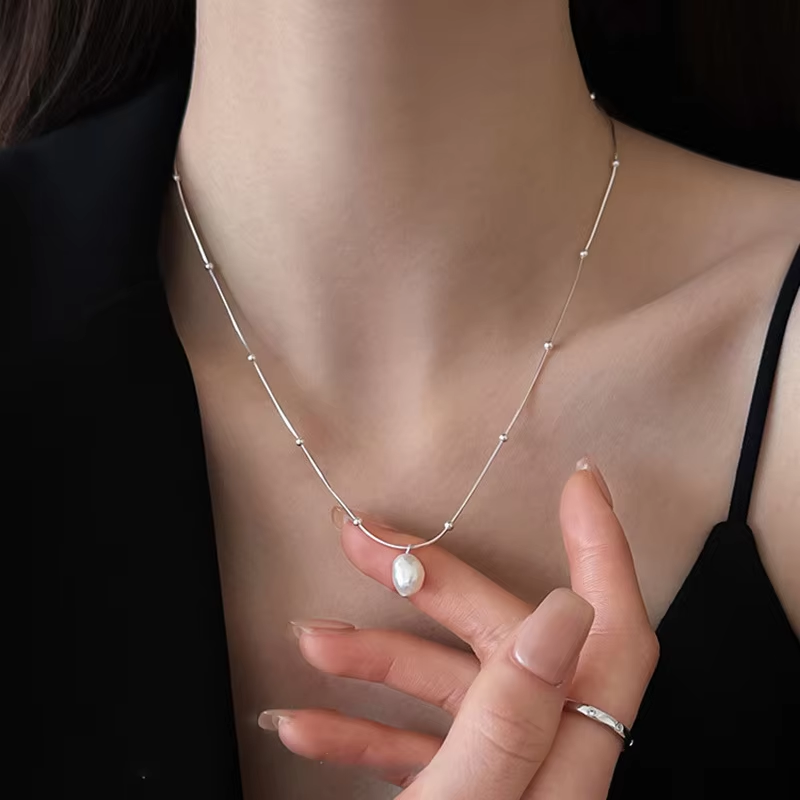 สร้อยคอจี้ไข่มุกน้ำจืดสำหรับผู - Pearl Choker Necklace Vintage บทวิจารณ์และราคา