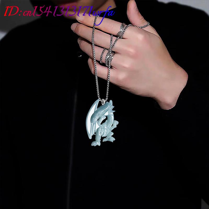 Blue พม่า Jadeite มังกรจี้สร้อ - Rings บทวิจารณ์และราคา
