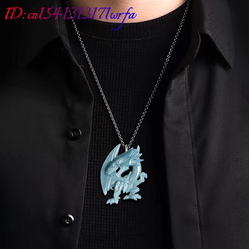 Blue พม่า Jadeite มังกรจี้สร้อ - Rings บทวิจารณ์และราคา