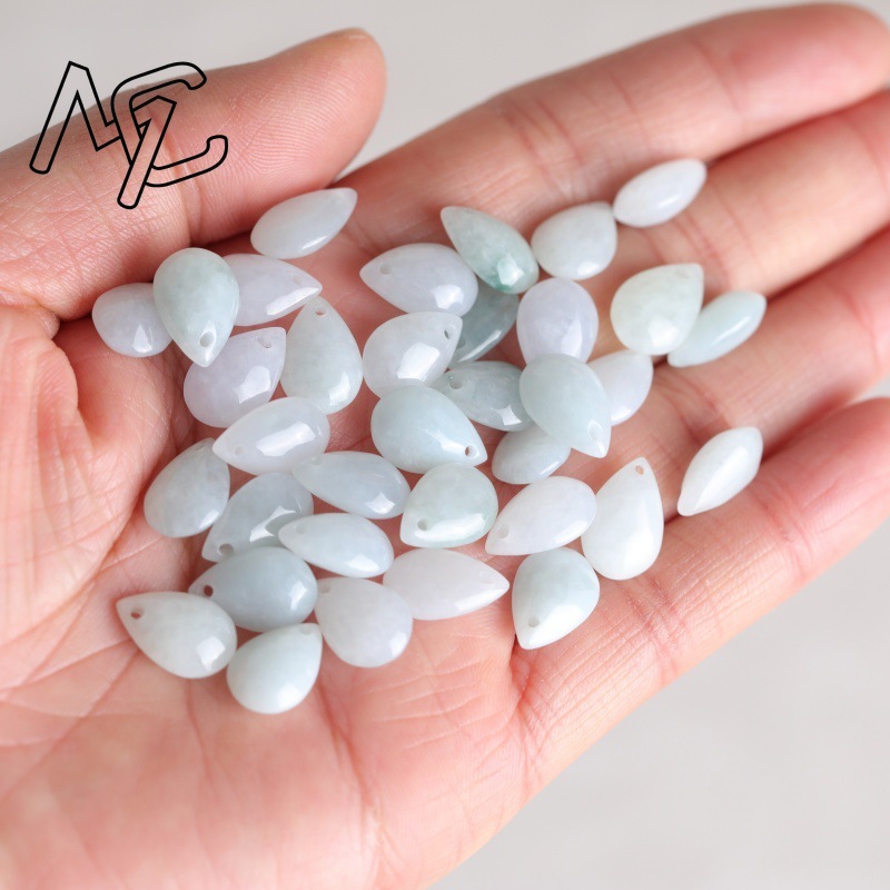 5PC หยกธรรมชาติหยดน้ำมรกตลูกปั - Earrings บทวิจารณ์และราคา