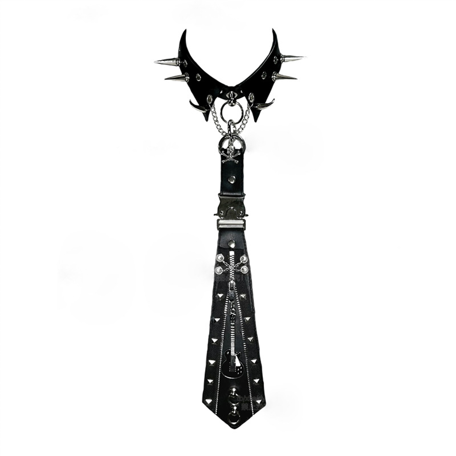 โชคเกอร์คอปกหนัง PU ประดับหมุด - Goth Punk Spike Choker บทวิจารณ์และราคา