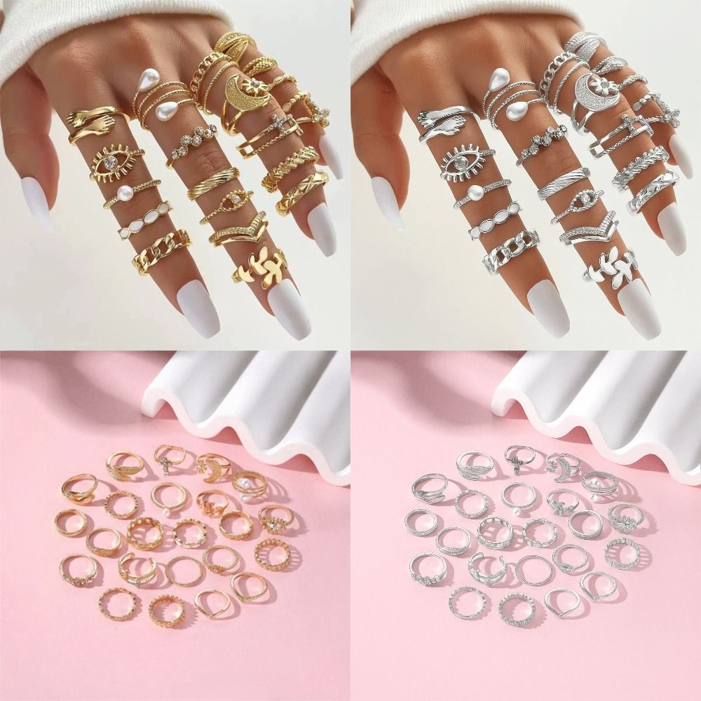 ชุดแหวนวินเทจพังก์ 23 ชิ้น/ชุด - Vintage Punk Knuckle Rings Set บทวิจารณ์และราคา