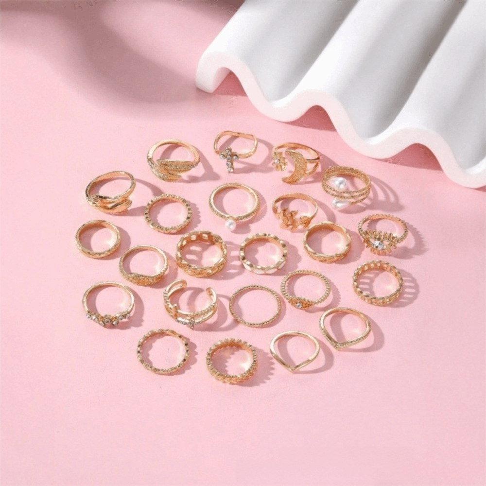 ชุดแหวนวินเทจพังก์ 23 ชิ้น/ชุด - Vintage Punk Knuckle Rings Set บทวิจารณ์และราคา