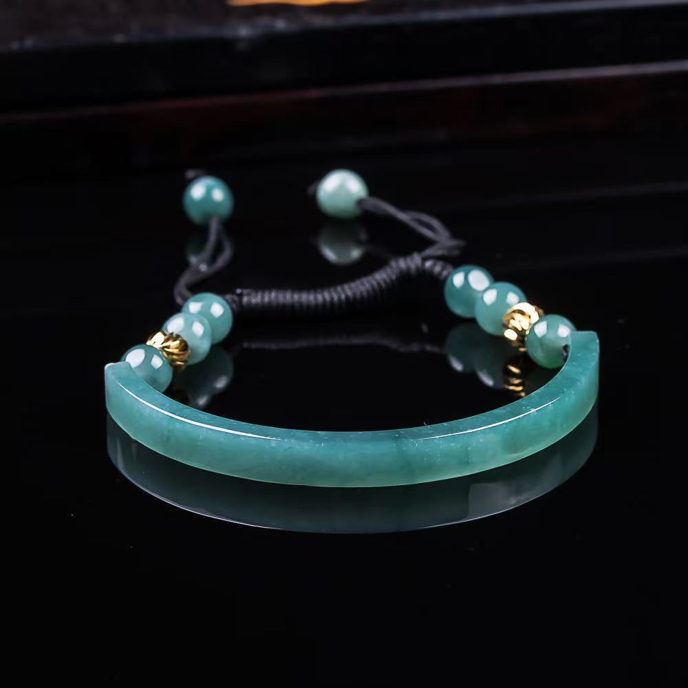 กำไลหยกพม่า อุปกรณ์เสริม แกะสล - Bracelets บทวิจารณ์และราคา