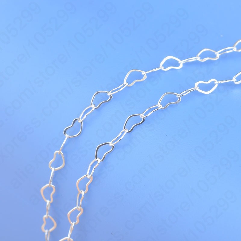 925เงินสเตอร์ลิงหัวใจน่ารักสร้ - 925 Sterling Silver Chain Necklace Men บทวิจารณ์และราคา