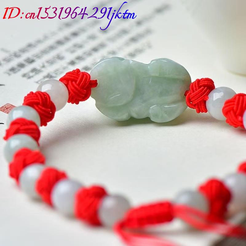หยกพม่าธรรมชาติ กำไลข้อมือปี่เ - Bracelets บทวิจารณ์และราคา