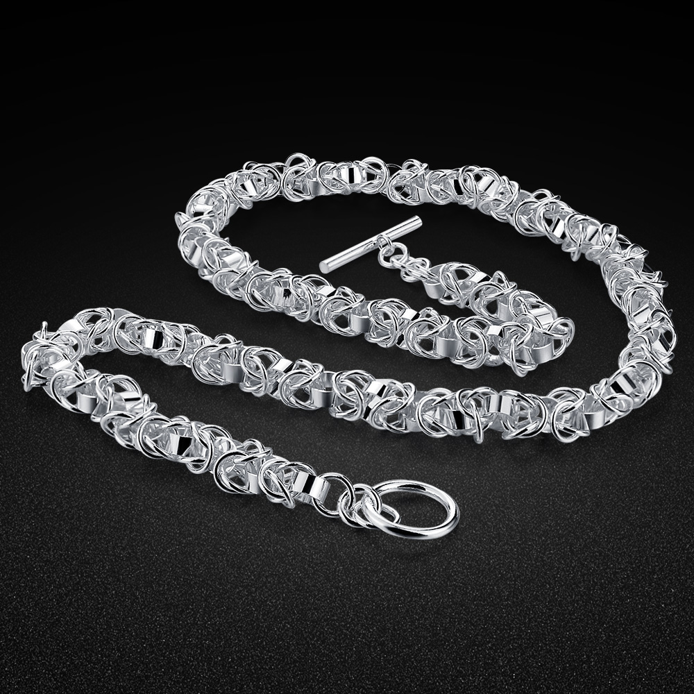 สร้อยคอเงินแท้ 925 สไตล์ฮิปฮอป - 925 Sterling Silver Chain Necklace Men บทวิจารณ์และราคา