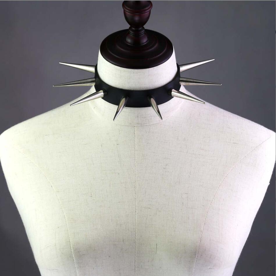 Emo Spike Choker Punk Collar ห - Goth Punk Spike Choker บทวิจารณ์และราคา