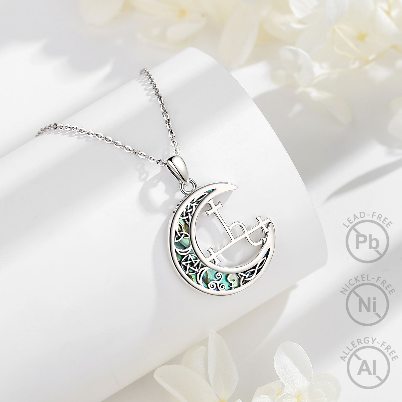Eudora 925สร้อยคอจี้พระจันทร์เ - 925 Sterling Silver Chain Necklace Men บทวิจารณ์และราคา