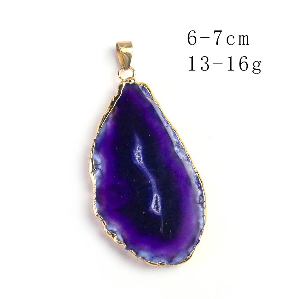 จี้คริสตัลอาเกตธรรมชาติ งานฝีม - Crystal Pendant Necklace Natural Stone บทวิจารณ์และราคา