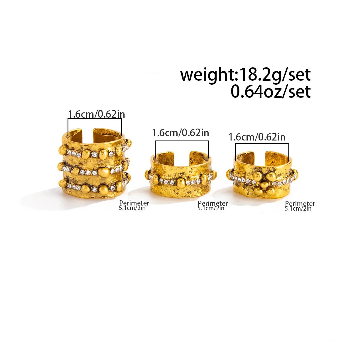 ชุดแหวนเปิดปรับขนาดได้ 3 วง ปร - Vintage Punk Knuckle Rings Set บทวิจารณ์และราคา