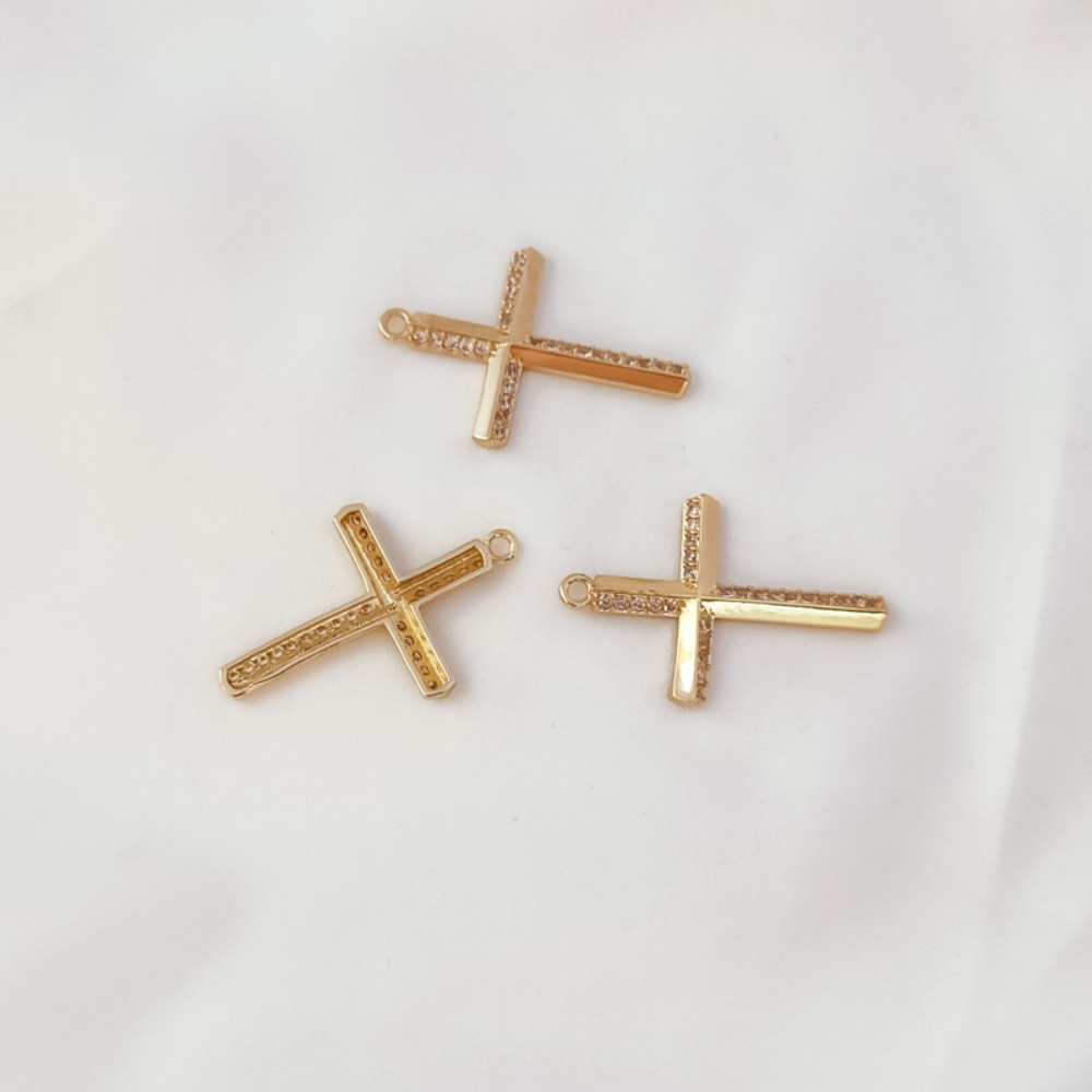 สร้อยข้อมือจี้รูปกางเขนประดับเ - Cross Pendant Necklace Gold บทวิจารณ์และราคา