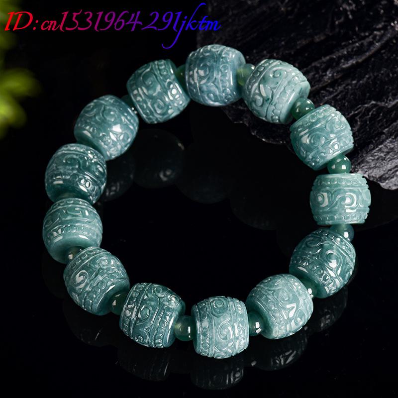 กำไลข้อมือหยกพม่าธรรมชาติแกะสล - Bracelets บทวิจารณ์และราคา