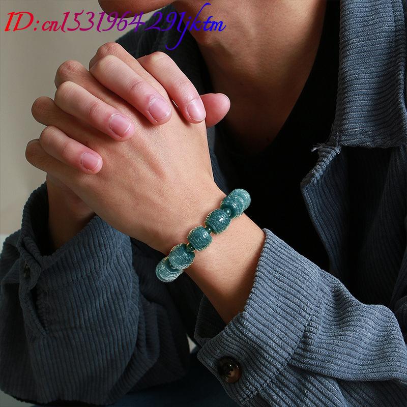 กำไลข้อมือหยกพม่าธรรมชาติแกะสล - Bracelets บทวิจารณ์และราคา