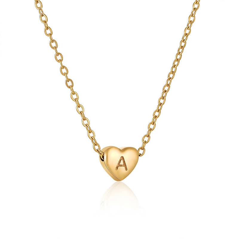 สร้อยคอจี้รูปหัวใจตัวอักษรทองค - 925 Sterling Silver Chain Necklace Men บทวิจารณ์และราคา