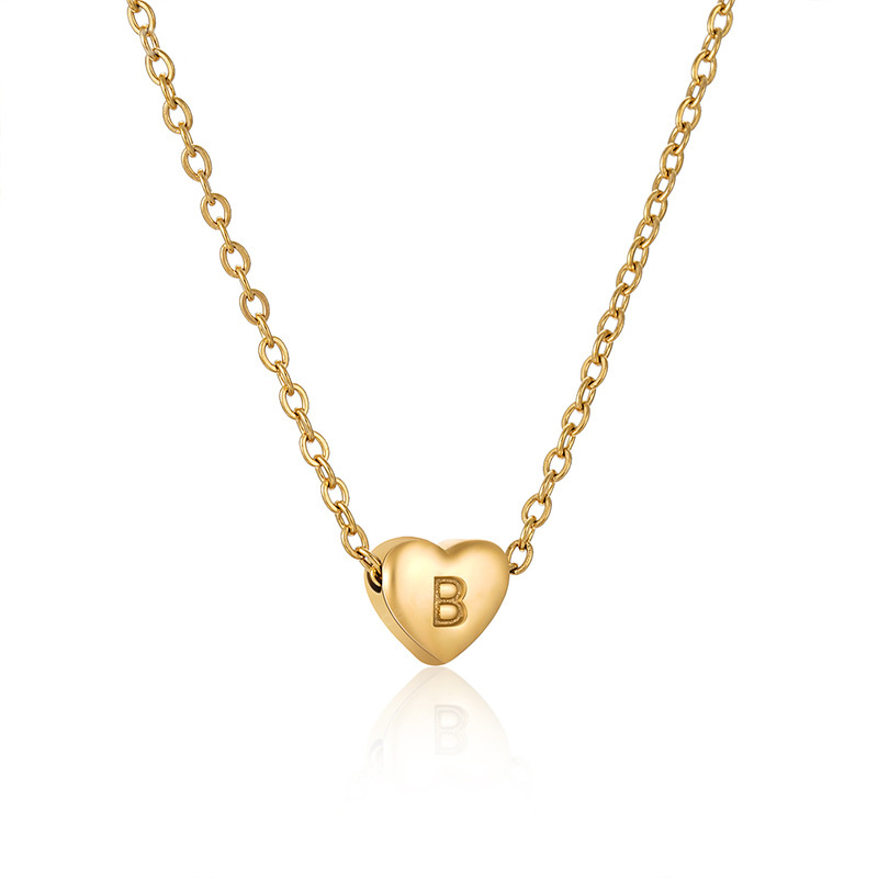 สร้อยคอจี้รูปหัวใจตัวอักษรทองค - 925 Sterling Silver Chain Necklace Men บทวิจารณ์และราคา