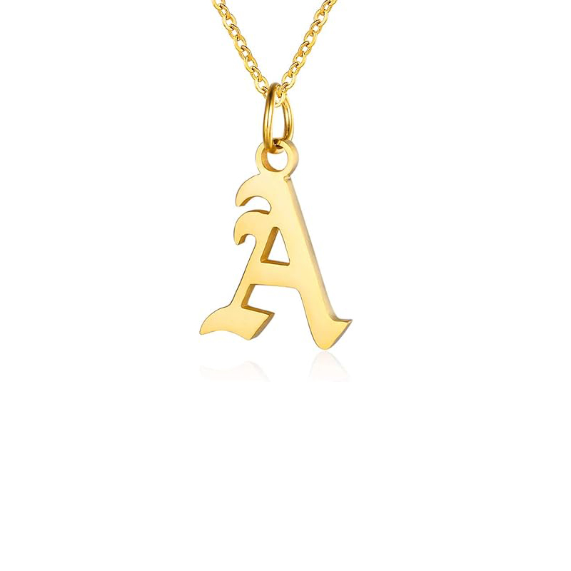 สร้อยคอตัวอักษรสำหรับผู้หญิง ส - Initial Letter Necklace 18K Gold บทวิจารณ์และราคา