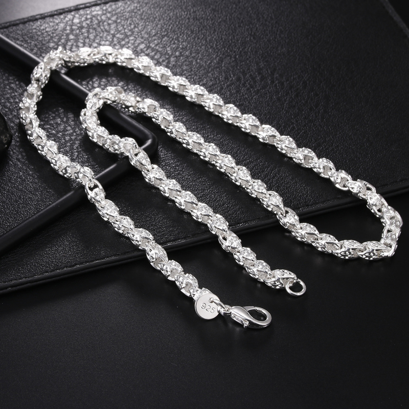 สร้อยโซ่เงิน925 aravant 5mm สำ - 925 Sterling Silver Chain Necklace Men บทวิจารณ์และราคา