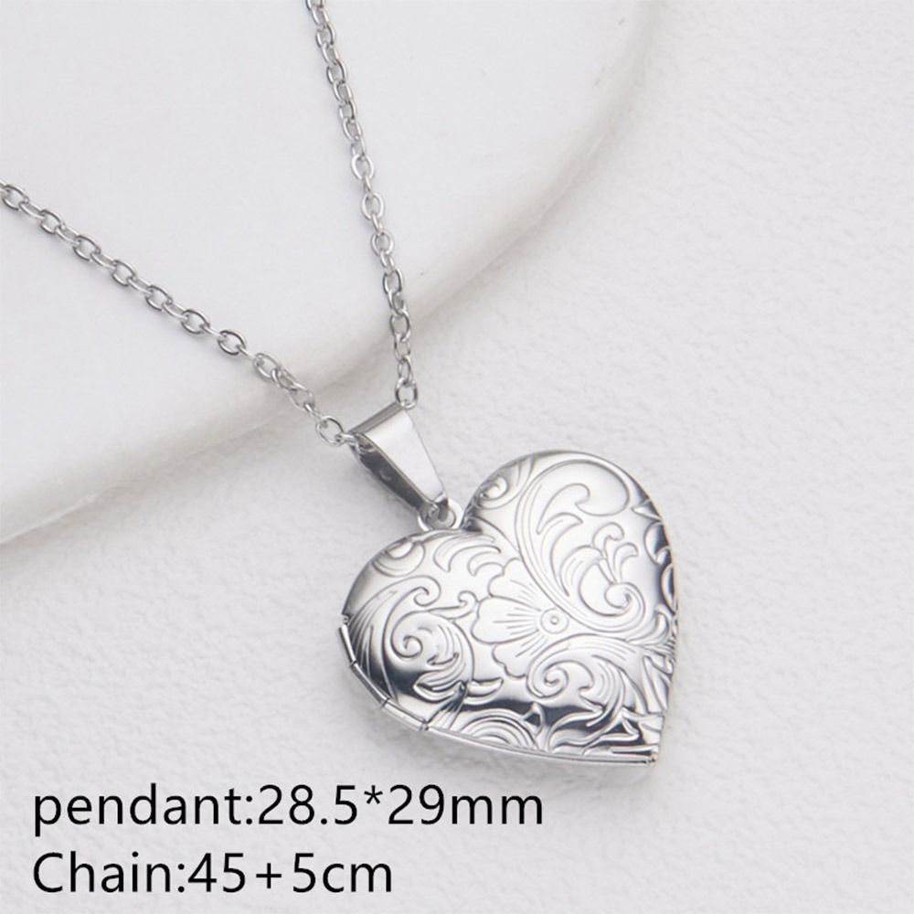 สร้อยคอรูปหัวใจแบบทำมือสร้อยล็ - Heart Locket Necklace Photo บทวิจารณ์และราคา